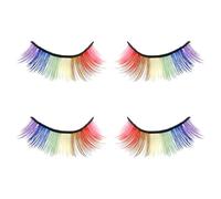 2 Pares De Pestañas Postizas De Color, Rizo Grueso, Personalidad Elee, Universal Para Hombres Y Mujeres, Pestañas Extendidas De Bricolaje, Decoración De Baile De Actuación De Fiesta.