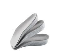 2 pares de plantillas de aumento de altura para hombres y mujeres, zapatos de pies planos, plantillas ortopédicas con soporte de arco para zapatillas de deporte con levantamiento de talón (2 grises