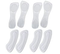 2 Pares De Plantillas De Silicona Transparente y Adhesivos Para El Talón - Suaves, Antideslizantes, Antidesgaste - Accesorios Para Zapatos