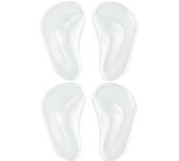 2 pares de plantillas de soporte de arco de gel transparente, plantillas ortopédicas de silicona para pies planos, almohadillas de gel para mujeres y hombres, Transparent