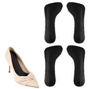 2 Pares de Plantillas de Zapatos Mujer, 18,5x8,2x0,5 cm Almohadillas Adhesivas Invisibles Plantillas Delgadas Antideslizantes Plantillas Cómodas de 3/4 para Sandalias Botas y Tacones (Negro)