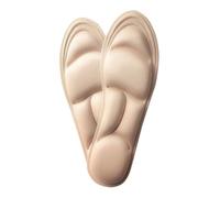 2 pares de plantillas deportivas 5D, cojín de espuma viscoelástica for hombres y mujeres, plantillas ortopédicas desodorantes for correr for el cuidado de los pies(Beige,35-36(230mm))