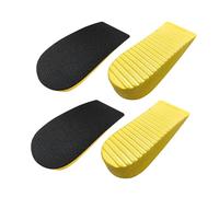 2 pares de plantillas elevadoras, almohadillas elásticas elevadoras para el talón, almohadillas elevadoras transpirables, plantillas de calzado deportivo, adecuadas tanto para hombres como para
