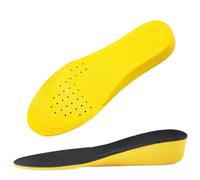 2 pares de plantillas invisibles for aumento altura, elevador talón, zapatos amarillos, almohadilla suela, cojín transpirable con absorción impacto for los pies(Yellow3.5cm,EU39-40(250mm))