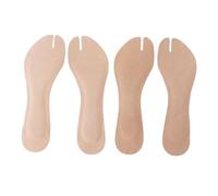 2 pares de plantillas para chanclas, plantillas de cojín para chanclas de cuero PU, almohadillas adhesivas suaves a prueba de golpes para sandalias planas tacones altos, diseño de (S)