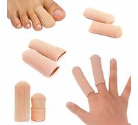 2 pares de plástico de dedos Tapa de silicona Gel Protector para los dedos dedos Manguera vendas dedos almohadillas de protección de silicona dedos dedos para soporte Gallinas Ojos Dolor de ampollas