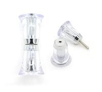 2 pares de pomos para puerta de ducha con forma de cono, de acr & iacute;lico transparente