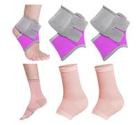 2 Pares De Protectores De Pies Para Niños, Protectores De Tobillos, Protectores De Pies Elásticos, Manguitos De Soporte Para Tobillos, Protectores De Pies Deportivos