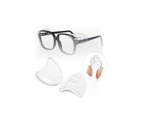 2 pares de protectores laterales flexibles universales transparentes para gafas de seguridad