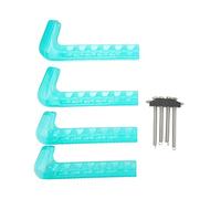2 pares de protectores para patines, cubiertas ajustables para cuchillas de patinaje sobre hielo, protector de cuchilla de patín de hockey de silicona con resorte para patines de (azul hielo)