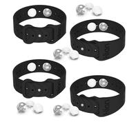 2 pares de pulseras de alivio del mareo por movimiento, diadema de acupresión de viaje, alivio de náuseas, náuseas matutinas, mareo, enfermedad del coche, pulsera (negro)