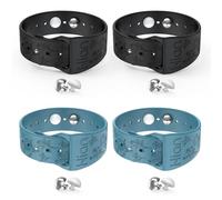 2 pares de pulseras para alivio de mareos, pulseras de acupresión de viaje, náuseas, alivio de enfermedades matutinas, enfermedades del mar, viajes, enfermedades del automóvil (negro+azul)