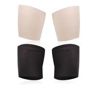 2 pares de puños antideslizantes para las piernas, puños elásticos para las piernas, bandas de silicona antideslizantes, invisibles, sin dejar rastro, color, Talla única
