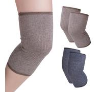 2 Pares De Rodilleras Cálidas De Cachemira, Tejido De Punto Elástico, Hipertermia Para Aliviar El Dolor Articular, Unisex Para Personas Medianas Y Mayores.