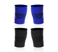 2 pares de rodilleras deportivas de algodón para niños, rodilleras transpirables, rodilleras elásticas, adecuadas para baloncesto, fútbol, voleibol, bádminton, correr, etc.