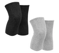 2 Pares De Rodilleras Deportivas, Rodilleras Suaves Y Cómodas, Rodilleras Elásticas, Equipo De Protección Deportiva, Rodilleras Cálidas (Negro, Gris)