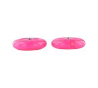 2 pares de ruedas de scooter de 80 mm con flash LED, ruedas de poliuretano de alta elasticidad, rodamientos de acero de alto carbono para reemplazo de patines en línea, para piezas de calle (rosa)