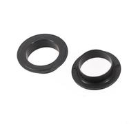 2 pares de sellos de pedalier de bicicleta, cubiertas de protección para cojinetes de husillo de 24 mm, protectores antipolvo de plástico, color negro
