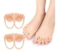 2 pares de separadores de dedos, corrector de juanetes para mujeres/hombres, separadores de dedos de los pies, separadores para corregir juanetes, dedos en martillo, hallux valgus, alivio de pies
