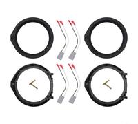 2 pares de soportes de montaje de altavoz de 6 pulgadas y arnés de cableado para Civic para Accord CR-V, placas adaptadoras de altavoz de plástico ABS con anillos espaciadores para instalación estéreo