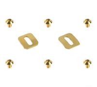2 pares de tacos de pedal de bicicleta con tornillos de aleación Ti, compatibles con Time For Xpresso para Xpro LClic, piezas de repuesto M5 x 11 mm, acabado anodizado para carretera (dorado)