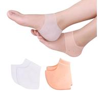 2 Pares de Taloneras de Silicona, Protectores de Talón de Silicona, Taloneras de Silicona, Taloneras Analgésicas, Fascitis Plantar para Hombres y Mujeres, Taloneras de Gel, Taloneras de Gel