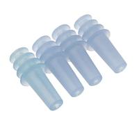 2 pares de tapones de silicona reutilizables para los oídos para viajes en avión, silencio, color azul