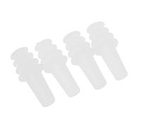 2 pares de tapones de silicona reutilizables para los oídos para viajes en avión, silencio de sueño, color blanco, 2,8 x 1,2 cm