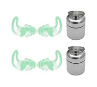 2 pares de tapones para los oídos para dormir, botella de aluminio con 2 tapones para los oídos, impermeables e insonorizados, tapones para los oídos para reducir el ruido del sueño, tapones