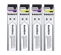 2 pares de transceptores de red de módulo de fibra de modo único SFP 1.25G BIDI de 80 km, interfaz LC para Cisco, Netgear, MikroTik, Ubiquity, DLink, etc