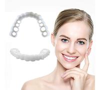2 Pares Dentadura Postiza Instantáneas Dientes Postizos Temporales, Dentadura De Silicona Cubre Dientes Imperfectos Para Hombre Y Mujer, Kit Blanqueamiento Dental Superior Y Inferior