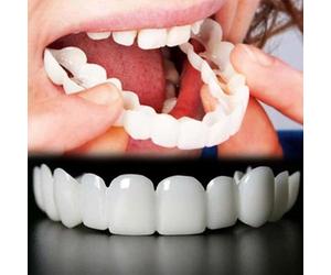2 Pares Dentaduras Postizas Ajustables, Dientes De Carillas CosméTicas, Dentadura Postiza, Natural Carillas Dentales Universales, Postizos De Superior E Inferior Dientes para Adulto