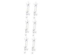 2 Pares Drinestone Drop Bohemio Long Crystal Tassel Pendientes para Mujeres Colgantes Colgantes de Diamantes Boho Joyas Colgan Blanca
