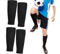2 Pares Elásticas Fútbol Calcetines, Soccer Shin Guard Sleeves, espinilleras de fútbol, Unisex, Antideslizantes, para Correr, Entrenar o Principiantes
