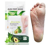 2 Pares Exfoliante Pies Máscara Pies Foot Mas, Mascarilla hidratante para pies, Quita Cutículas y Callos, Foot Mask para Mujeres y Hombres (Aloe Vera + Aguacate)