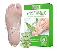 2 Pares Exfoliante Pies, Mascarilla Pies, Máscara Pies Peeling, Callos Pies Eliminar y Piel Muerta, Calcetines Hidratantes para Pies, Foot Peel Mask para Mujeres y Hombres (Aloe Vera)