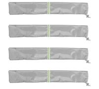 2 Pares Funda para Limpiaparabrisas de Coche y Rv, Poliéster Plata | Cierre Cordón, Instalación sin Herramientas, para Aparcamiento Exterior y Garaje, Protege Escobillas