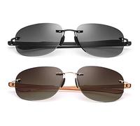 2 Pares Gafas de lectura bifocales sin montura con protección UV400 gafas de sol de lectura bloqueo de la luz azul ligeras deportivas gafas de sol lectores para mujeres y hombres clásicas cómodas mode