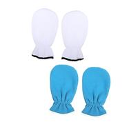 2 Pares guantes de aceite esencial calentador de cera de parafina manoplas de baño de parafina guantes de cera portátiles guantes de parafina portátiles cuidado Accesorios franela