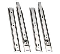 2 pares Guías Laterales para Cajones con Rodamiento de Bolas 350mm en Acero Inoxidable Extracción Total, Capacidad de Carga 45 kg