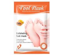 2 Pares Mascarilla Exfoliante para Pies con Extracto de Papaya Natural, Calcetines Exfoliantes para Eliminar Durezas y Piel Muerta, Tratamiento Hidratante para Talones Agrietados, Pack de 2