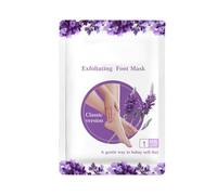 2 Pares Mascarilla Exfoliante para Pies Lavanda, Cuidado | Tejido No Tejido y Plástico, Uso en Casa, para Talones y Dedos, Piel Seca y Agrietada