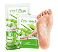 2 Pares Mascarilla Pies Exfoliante, Calcetines Exfoliantes, Foot Peel Mask para Pies Secos Y Agrietados, Calcetines Exfoliantes, Ayuda a Eliminar Piel Muerta y Durezas,Aloe