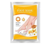 2 Pares Mascarilla Pies Exfoliante con Miel, Peeling Pies para Eliminar Piel Muerta y Callos, Calcetines Exfoliantes de Pies para Talones Agrietados y Secos, Cuidado de Pies para Mujer y Hombre