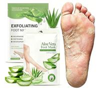 2 Pares Mascarilla Pies Exfoliante, Foot Peel Mask para Pies Secos y Agrietados, Elimina Callos, Cutículas y Piel Muerta, Repara talones agrietados, Hidratante, Suavidad duradera(Aloe vera)