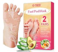 2 Pares Mascarilla Pies Exfoliante, Máscara Pies Peeling, Calcetines Exfoliantes, Foot Peel Mask para Secos y Agrietados, Reparar el Talón Agrietado y Muerto (Aloe Vera + Aguacate)