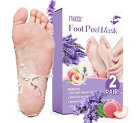 2 Pares Mascarilla Pies Peeling, Foot Peel Mask, Hidratantes Para Pies Secos Agrietados, Reparar El TalóN Agrietado Muerto, Mujeres Y Hombres(MelocotóN Y Lavanda)