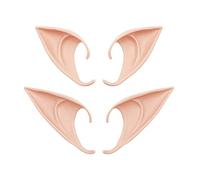 2 Pares Orejas De Elfo, Hobbit Latex Elf Ear, Halloween Anime Fiesta Disfraz Cosplay Accesorios Orejas De Elfo Cosplay,Orejas de Duendes Hadas