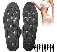 2 Pares plantillas magneticas adelgazantes, universales, plantilla de masaje de pies, plantilla fascitis plantar, contra el dolor de pies, con efecto bienestar,L,2 Pairs