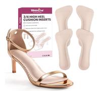 2 pares plantillas para tacones altos - Welnove 3/4 almohadilla metatarsal plantillas antideslizante para zapatos à talons hauts - Suave e invisible, amortigua los golpes, alivia el dolor de pies(L)